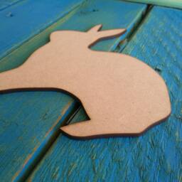 "Unfinished, Wooden, Rabbit, Diy Craft, Unpainted For Wall Decor, Wreath, Room, Avaiable From 1"" To 42" - thumbnail 2