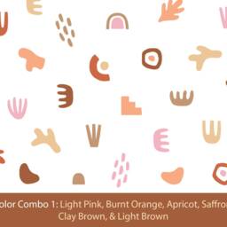 Abstract Shape Wall Decals - Removable Stickers, Modern Art, Kids Room Decor, Boho Nursery Decor - thumbnail 2