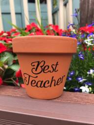 Best Teacher Plant Pot, Gift, Thank You Unique Present For Teacher, End Of Term, Teacher Christmas Gift, Thank You Pot