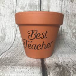Best Teacher Plant Pot, Gift, Thank You Unique Present For Teacher, End Of Term, Teacher Christmas Gift, Thank You Pot - thumbnail 2