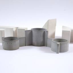 Handmade Concrete Molecule Candle Holder - Modern Geometric Design - thumbnail 3