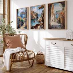 Set Of 3 Dubrovnik Posters, Croatia Prints, Wall Art, Adriatic Coast Decor, Poster, Croatian City Europe Art - thumbnail 3