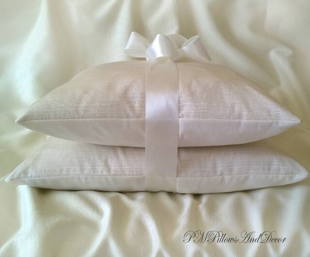 Neutral Pillow Cover Cream Beige Throw Accent Lumbar Cushion Case Silk Damask Stitch Modern Farmhouse Decor Chic White Sofa - image 1