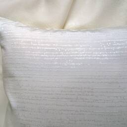 Neutral Pillow Cover Cream Beige Throw Accent Lumbar Cushion Case Silk Damask Stitch Modern Farmhouse Decor Chic White Sofa - thumbnail 4