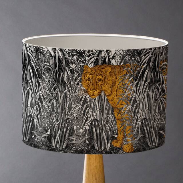 Tiger Lampshade - William Blake Henri Rousseau Inspired Collage Home D??cor - image 1