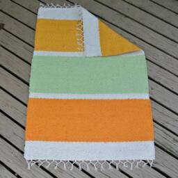 "Hand Woven Cotton Rug, Wall Hanging/ Tapestry - 24"" X 36" - thumbnail 3