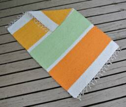 "Hand Woven Cotton Rug, Wall Hanging/ Tapestry - 24"" X 36" - thumbnail 1