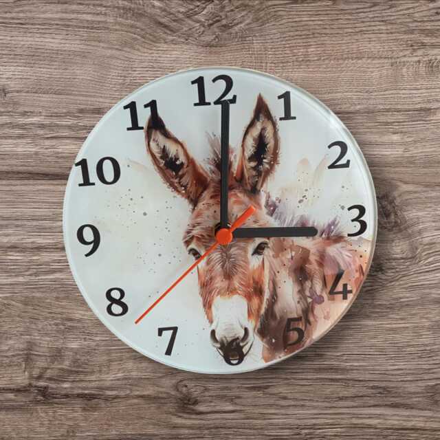 Donkey Glass Clock - image 1