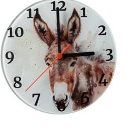 Donkey Glass Clock - thumbnail 2