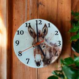 Donkey Glass Clock - thumbnail 3