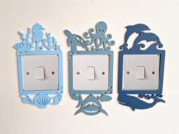 Under The Sea Nursery Light Switch Surround, Ocean Play Room Decor, Beach Theme Bedroom Decoration, Baby Room, Life Wall Art