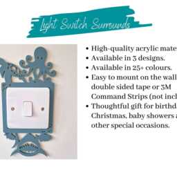 Under The Sea Nursery Light Switch Surround, Ocean Play Room Decor, Beach Theme Bedroom Decoration, Baby Room, Life Wall Art - thumbnail 2