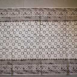 Block Printed Cotton Dhurrie Rug Handmade Indian Chic - 3x5 Ft - thumbnail 3