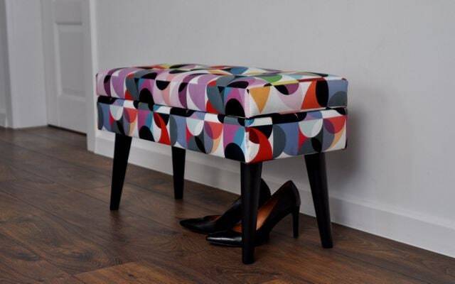 Lovare Lotus Bench With Storage, Patterned Bench, Rossi Furniture, Hand-Made, Custom-Made - image 1