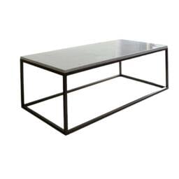 Carrara Marble Coffee Table Mild Steel Frame - thumbnail 3