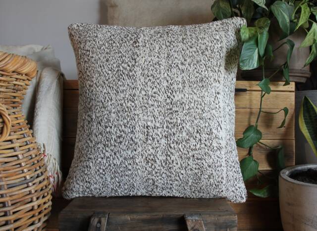 50cm - Or 20Inch Square Vintage Kilim Cushion Cover Handwoven -Natural Nomadic Style - Rug Pillow - image 1