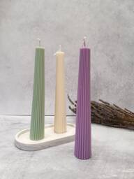 Roman Column Soy Wax Candle Colourful Tapered Dinner Candle - thumbnail 1