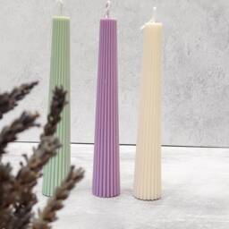 Roman Column Soy Wax Candle Colourful Tapered Dinner Candle - thumbnail 3