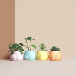 Planter Pot, 3D Printed Cactus, Succulent Planters , Mid Century Idea Gift For Home, Home Decor - thumbnail 2