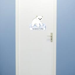 "Wall Sticker ""Polar Bear Baby Door Sign" - thumbnail 2