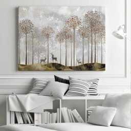 Forest Deer Canvas Print, Ready To Hang Wall Art - thumbnail 2