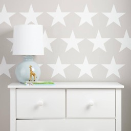 White Stars Wall Stickers Art Kit Decal Graphic Kitchen Nursery Decor Cute Two Size Options - thumbnail 1