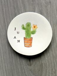 Personalized Ring Holder Men Gift Cactus Ceramic Inspirational Dish Name Pottery