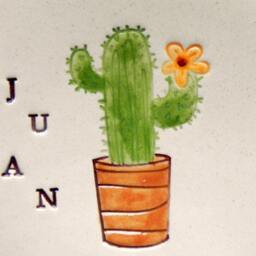 Personalized Ring Holder Men Gift Cactus Ceramic Inspirational Dish Name Pottery - thumbnail 3