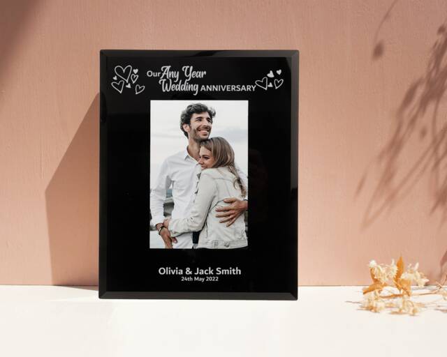 Personalised Our Wedding Anniversary Photo Frame 6x4 7x5 Customise With Any Year - image 1