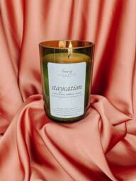staycation Wine Bottle Candle - Palo Santo Sandalwood - thumbnail 1