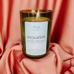 staycation Wine Bottle Candle - Palo Santo Sandalwood - thumbnail 2