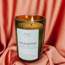 staycation Wine Bottle Candle - Palo Santo Sandalwood - thumbnail 3