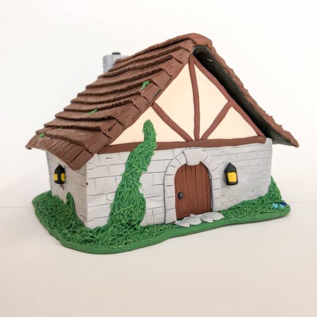Jewelry Box Medieval House For Holding Small Items Handmade Art Miniature - image 1