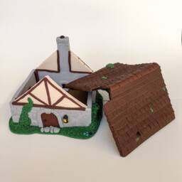 Jewelry Box Medieval House For Holding Small Items Handmade Art Miniature - thumbnail 2