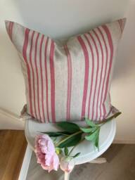 Cabbages & Roses Jolly Stripe Designer Cushion Cover Made To Order 50cmsq - thumbnail 1