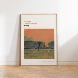 Rocky Print - Movie Poster, Retro, Mid Century Modern, Vintage Art Print, Minimalist - thumbnail 1