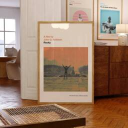 Rocky Print - Movie Poster, Retro, Mid Century Modern, Vintage Art Print, Minimalist - thumbnail 2