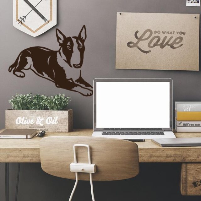 Bull Terrier Vinyl Decal Dog Wall Art, Car Sticker - image 1