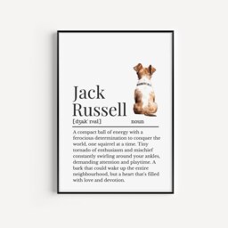 Jack Russell Definition Print, Wall Print For Owner, Dog Owner Gift, Mum, Gift - thumbnail 2