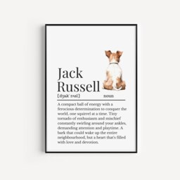 Jack Russell Definition Print, Wall Print For Owner, Dog Owner Gift, Mum, Gift - thumbnail 3