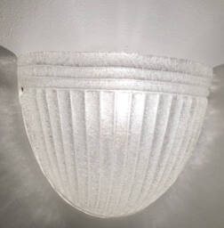 Applique, Wall Lamps Or Sconces , in Murano Blown Glass, Transparent & White Color