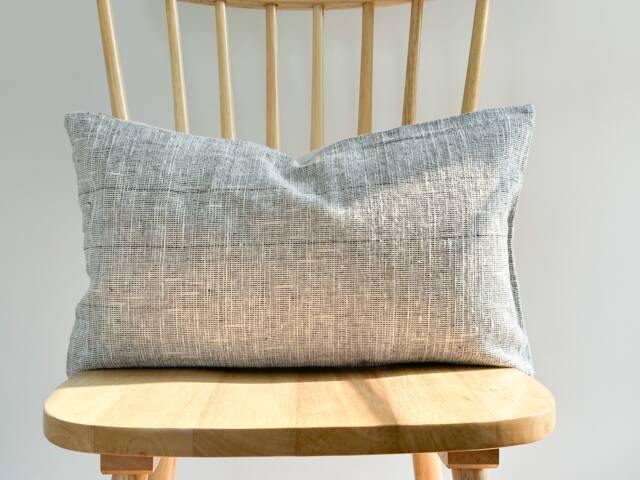 Hand Woven Natural Fiber Lumbar Pillow Cover - image 1