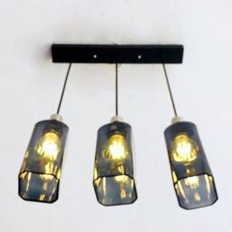 Johnnie Walker Double Black Bottle Chandelier - Industrial Light Fixture Lamp For Home, Bar Condo & Kitchen Island - thumbnail 2