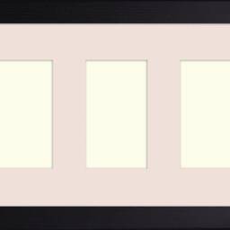 Black Multi Photo Frame - Wooden Effect, Holds Three 6x4 Photos - thumbnail 2