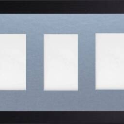 Black Multi Photo Frame - Wooden Effect, Holds Three 6x4 Photos - thumbnail 4