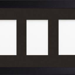 Black Multi Photo Frame - Wooden Effect, Holds Three 6x4 Photos - thumbnail 3