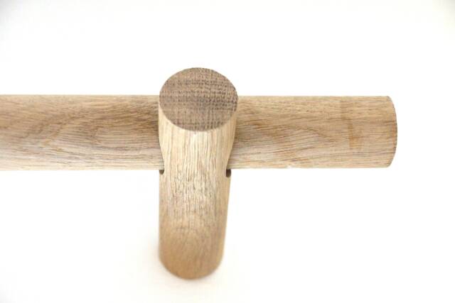 Handmade Oak Curtain Pole Bracket, Minimalist Home Decor - image 1