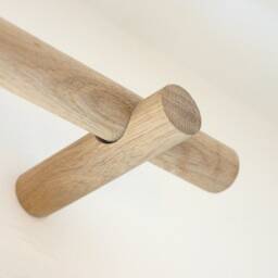 Handmade Oak Curtain Pole Bracket, Minimalist Home Decor - thumbnail 4