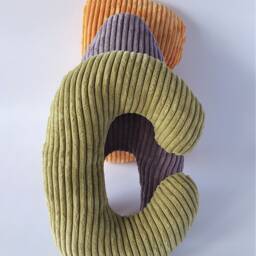 "Corduroy Letter Pillow ""C" - thumbnail 3