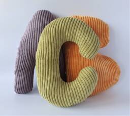 "Corduroy Letter Pillow ""C" - thumbnail 1